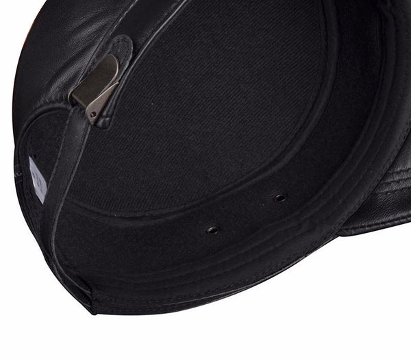 Leather Rider Style Cap