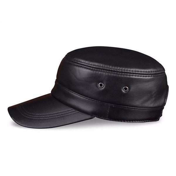 Leather Rider Style Cap