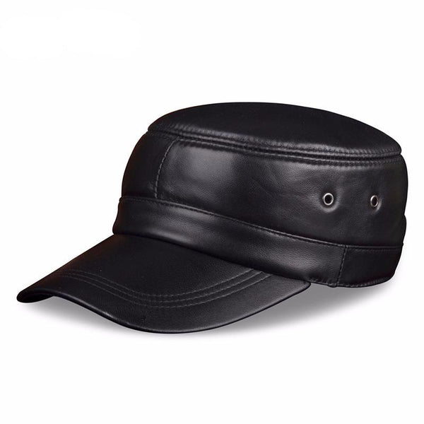 Leather Rider Style Cap